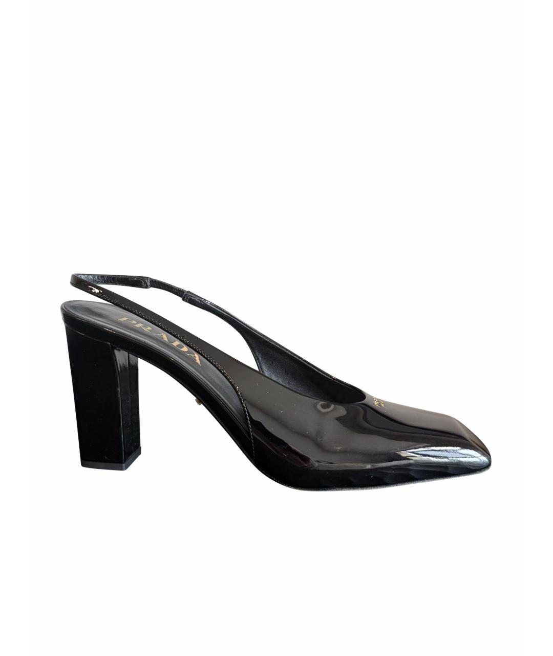 PRADA Черные туфли из лакированной кожи, фото 1