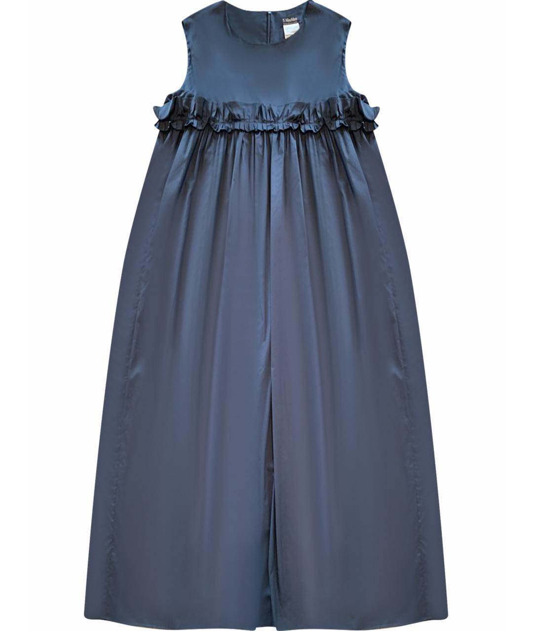 'S MAX MARA Черный хлопко-эластановый сарафан, фото 1