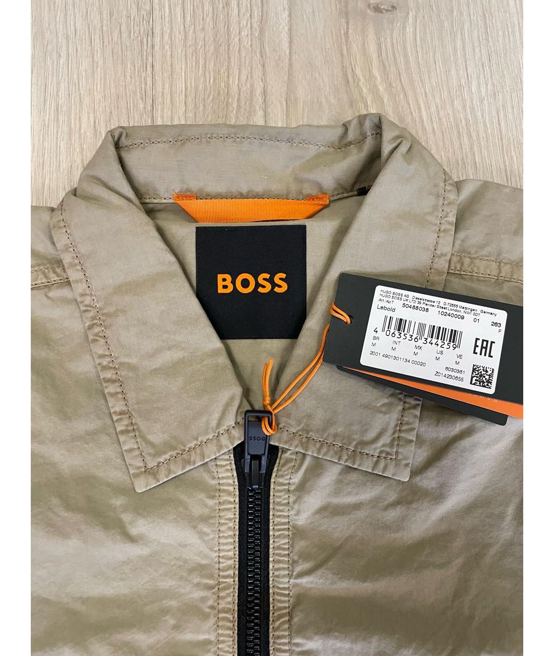 HUGO BOSS Бежевая полиэстеровая куртка, фото 3