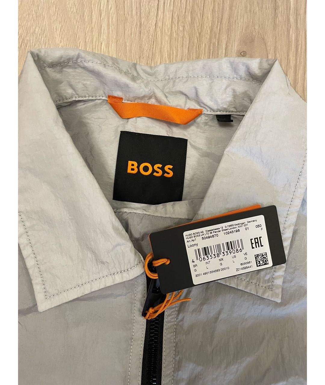HUGO BOSS Серая полиэстеровая куртка, фото 3