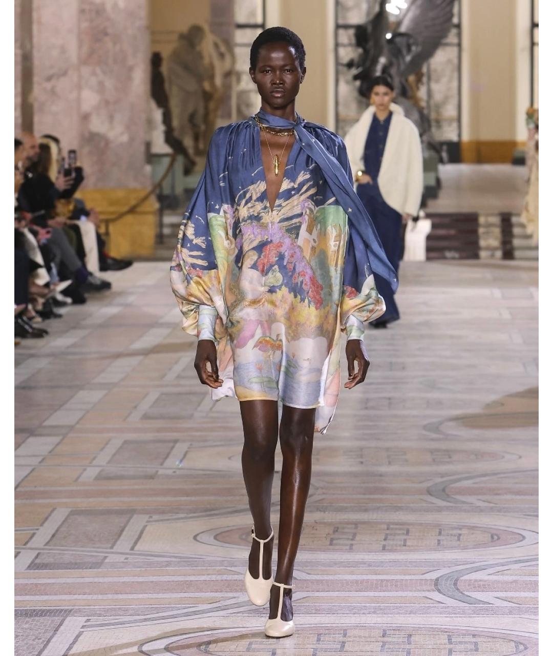 ZIMMERMANN Темно-синее шелковое коктейльное платье, фото 4