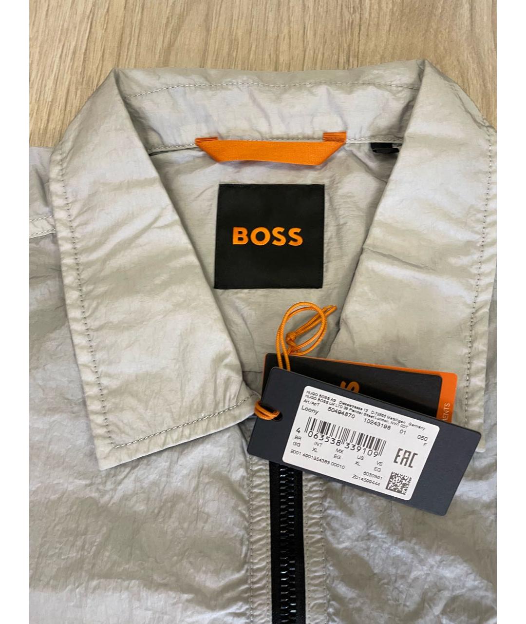 HUGO BOSS Серая полиэстеровая куртка, фото 3