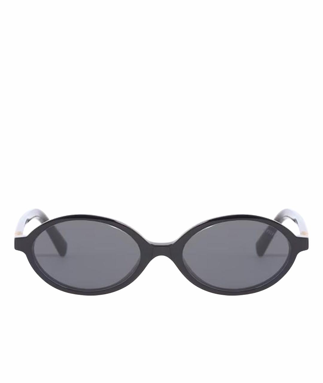 MIU MIU Черные пластиковые солнцезащитные очки, фото 1