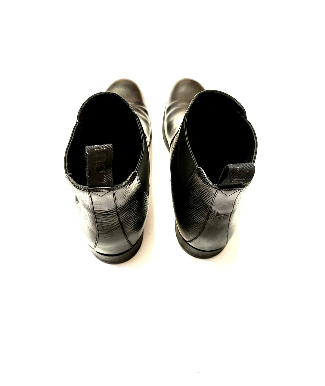 LOUIS VUITTON PRE-OWNED Черные кожаные высокие ботинки, фото 3