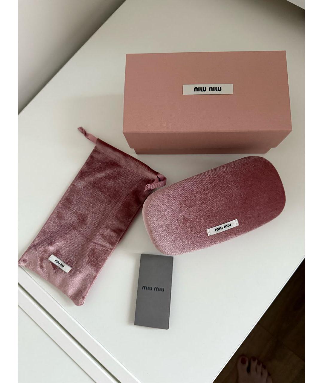 MIU MIU Антрацитовые металлические солнцезащитные очки, фото 4