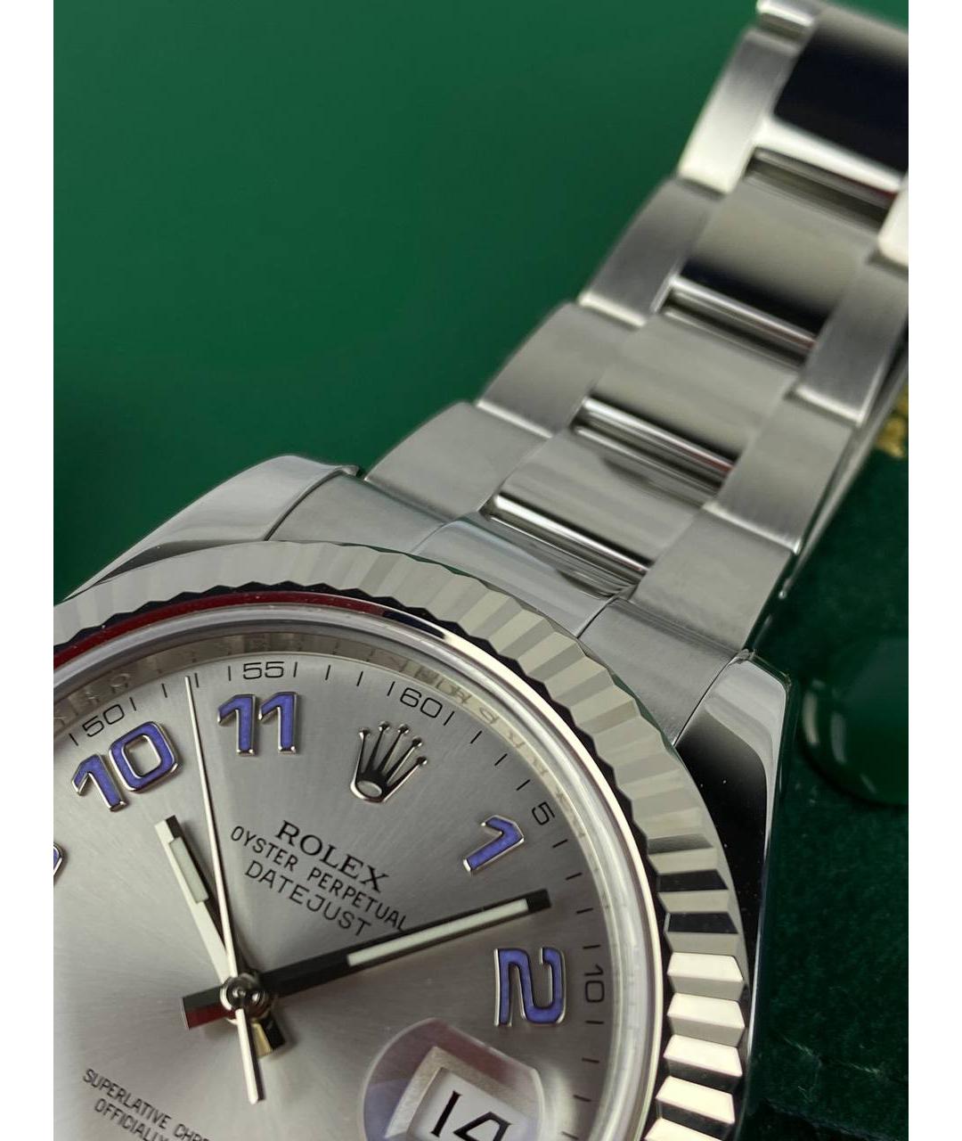 ROLEX Серые часы из белого золота, фото 4