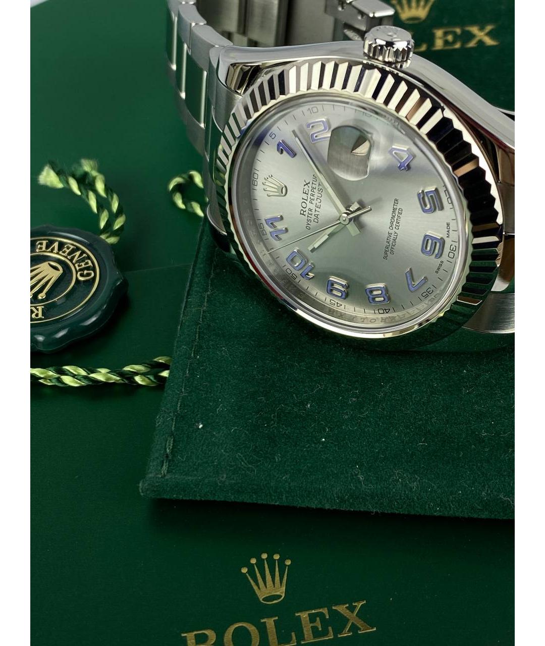 ROLEX Серые часы из белого золота, фото 6