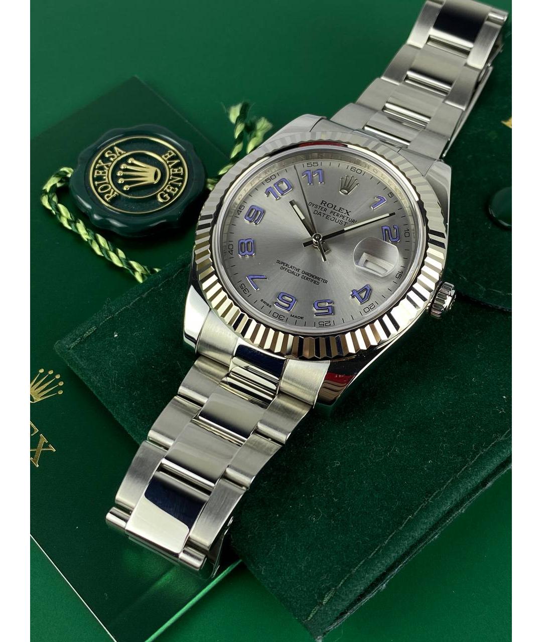 ROLEX Серые часы из белого золота, фото 2