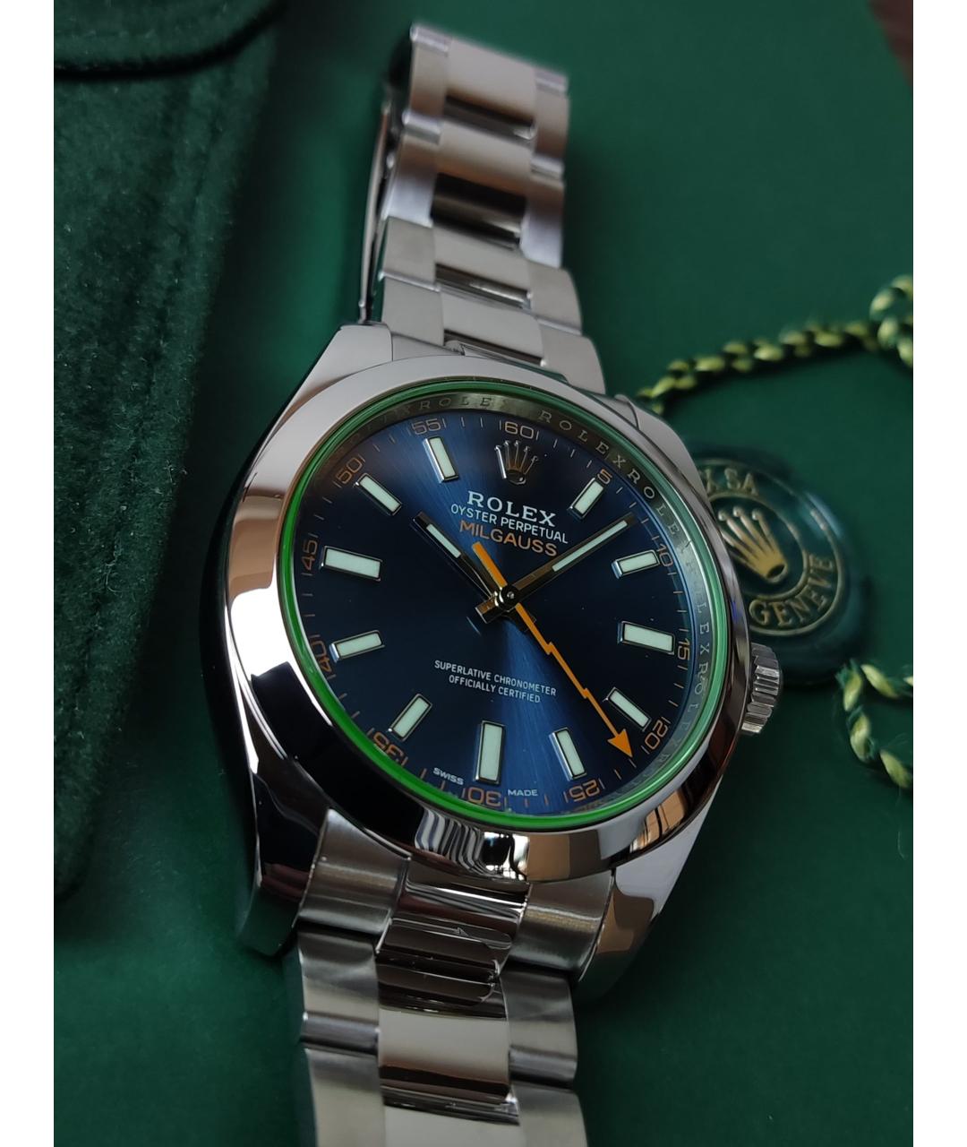 ROLEX Темно-синие часы, фото 4