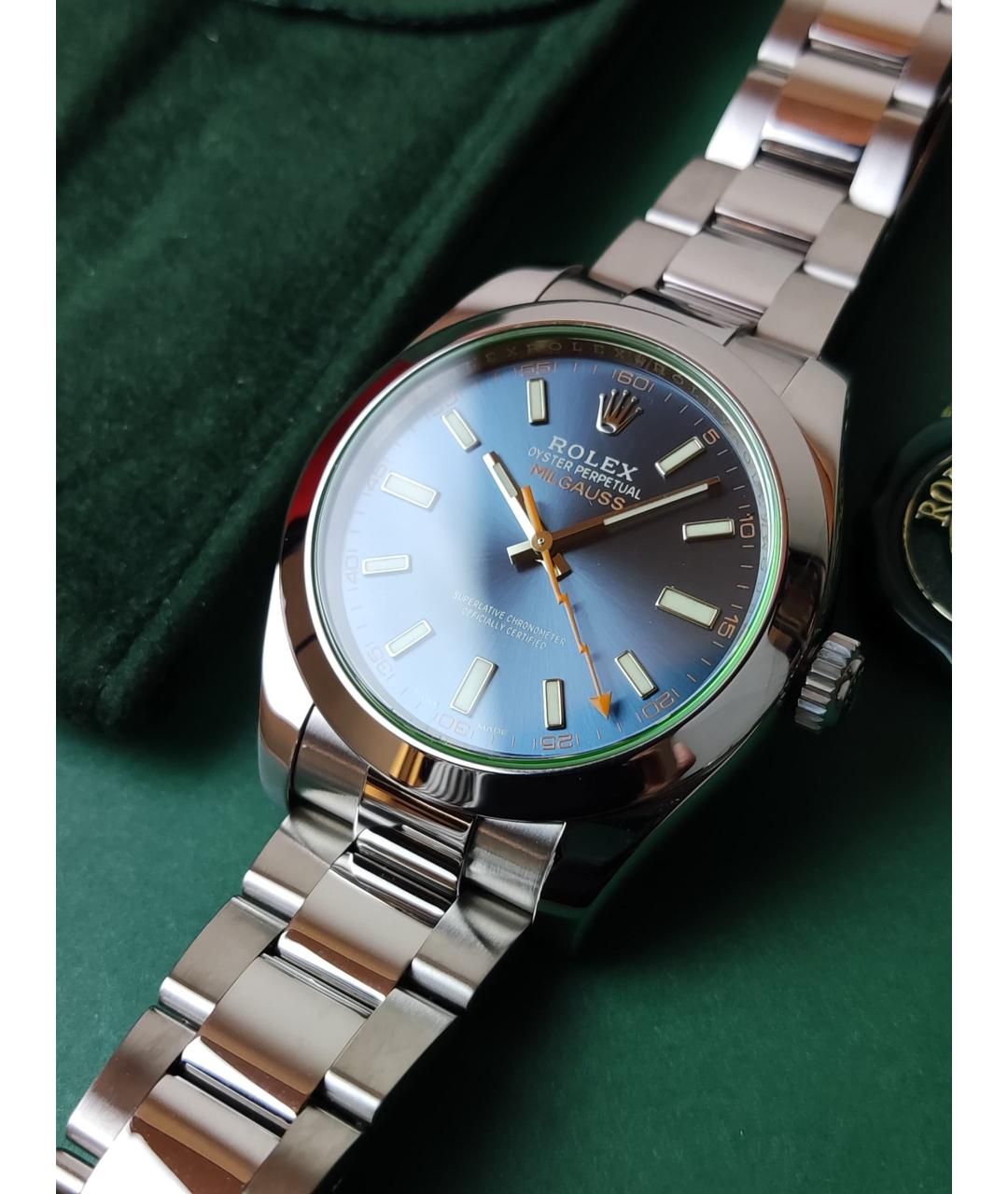 ROLEX Темно-синие часы, фото 3