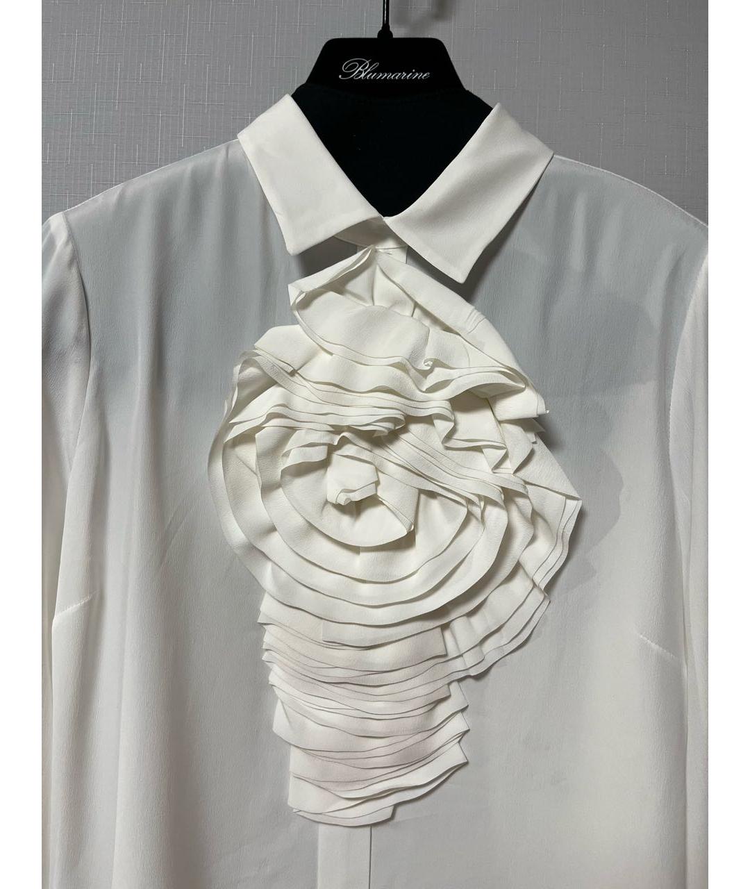 BLUMARINE Белая ацетатная блузы, фото 3