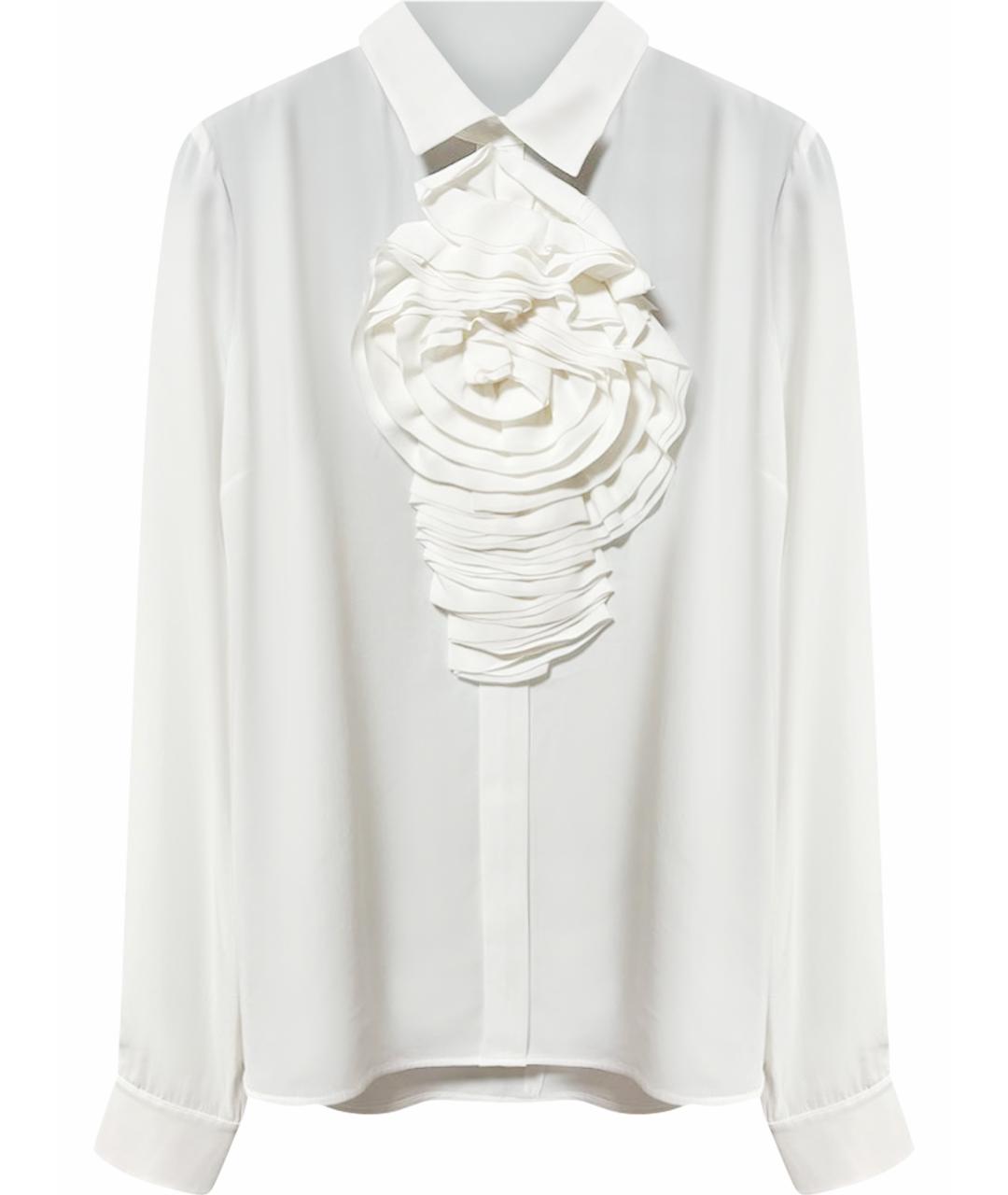 BLUMARINE Белая ацетатная блузы, фото 1