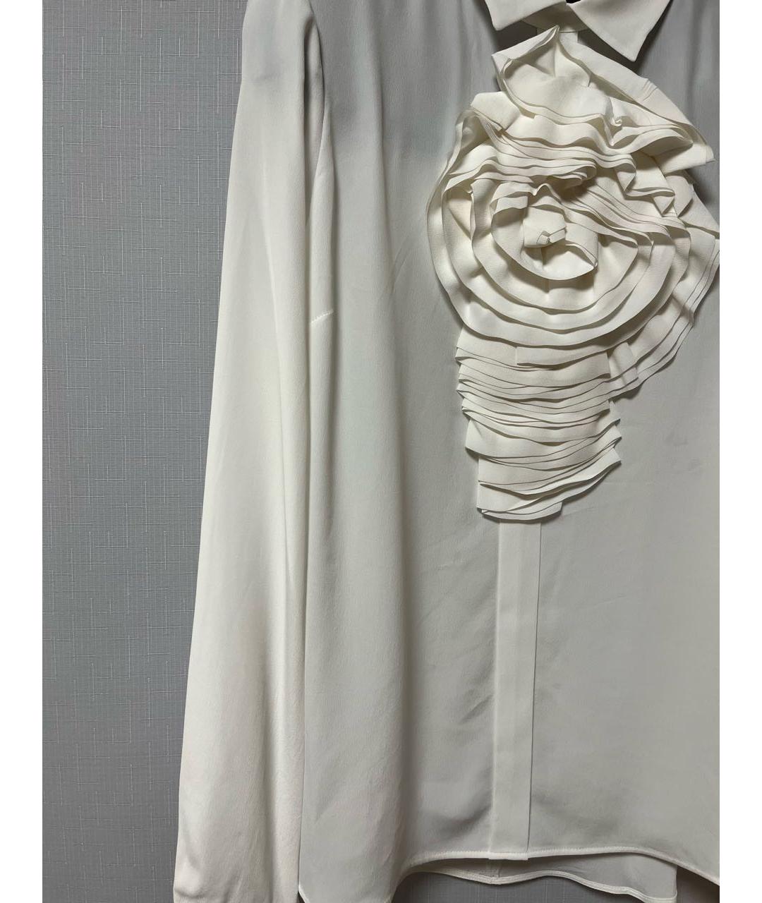 BLUMARINE Белая ацетатная блузы, фото 4