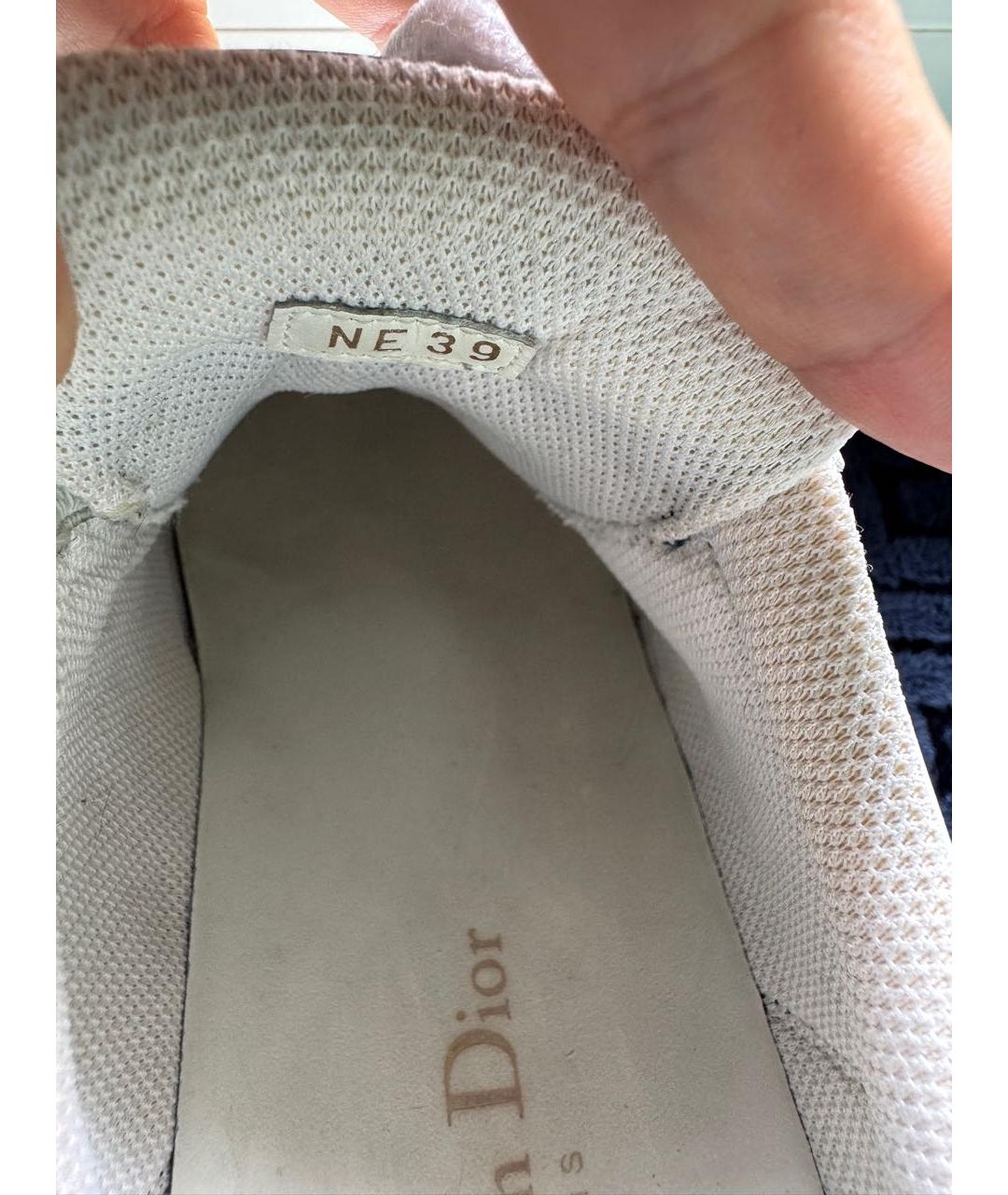 CHRISTIAN DIOR Белые кожаные кроссовки, фото 5