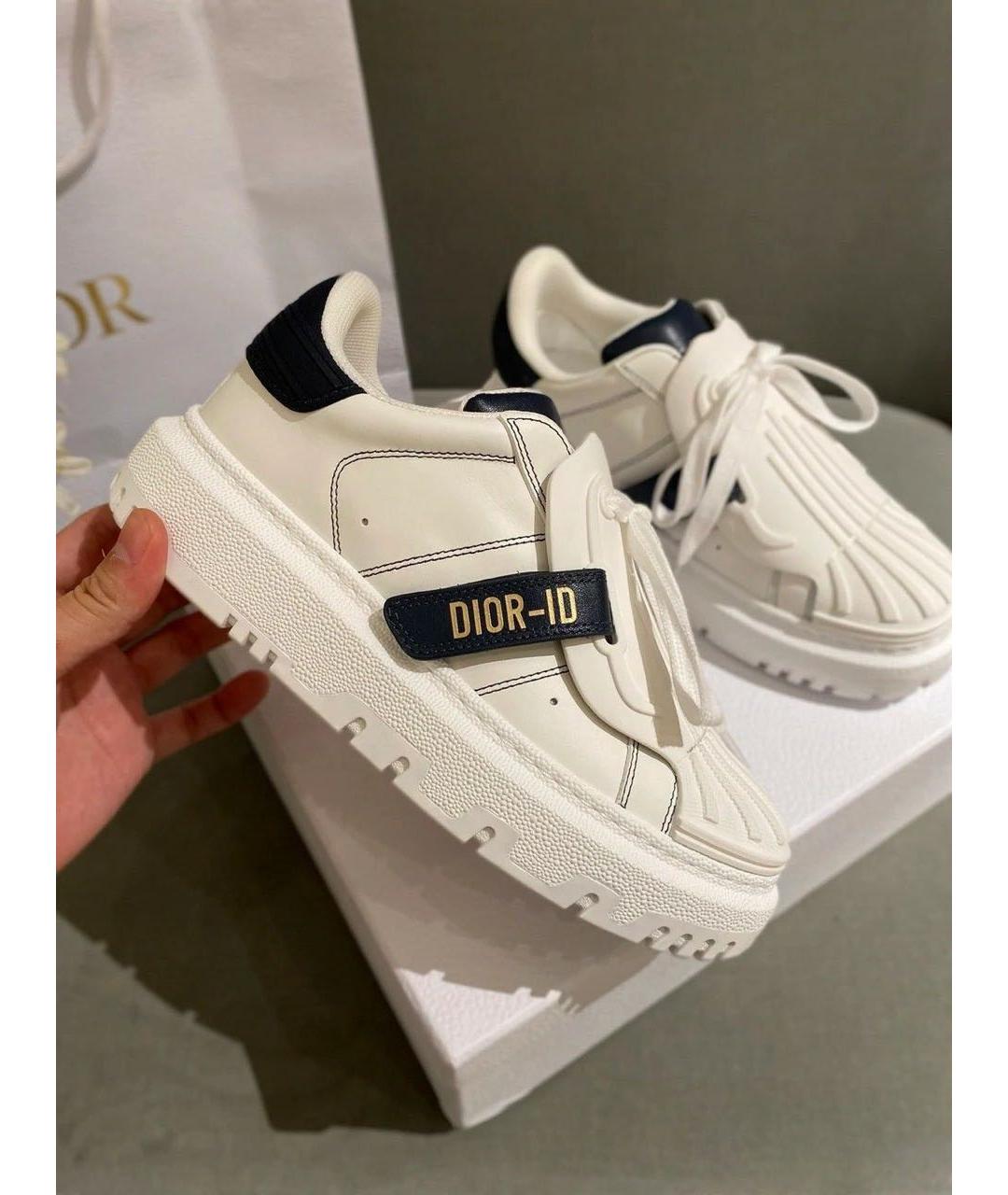 CHRISTIAN DIOR Белые кожаные кроссовки, фото 8