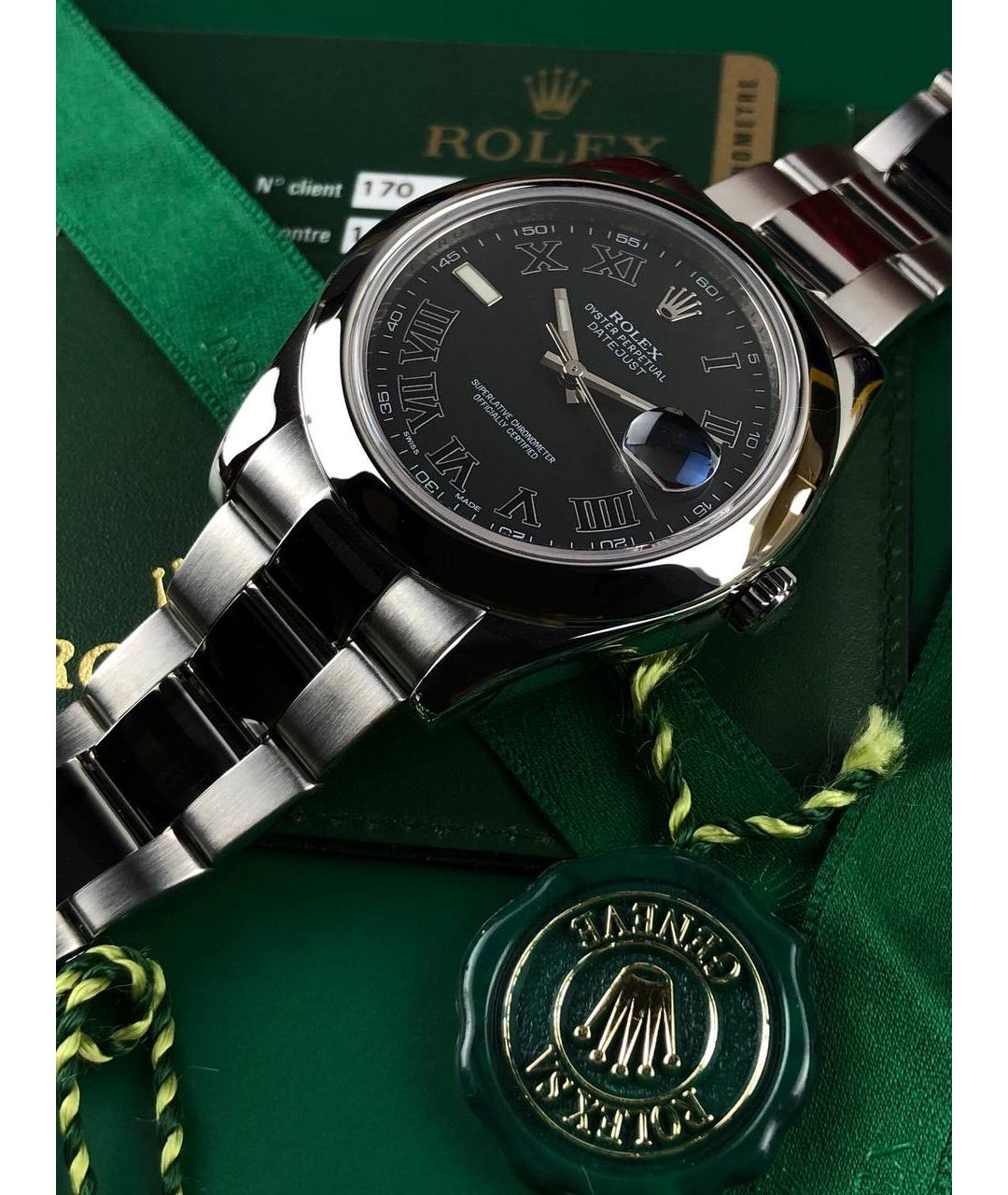 ROLEX Черные часы, фото 3