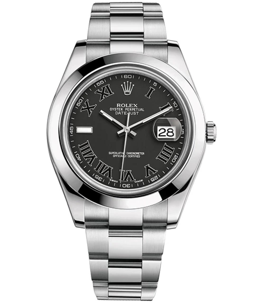 ROLEX Черные часы, фото 1