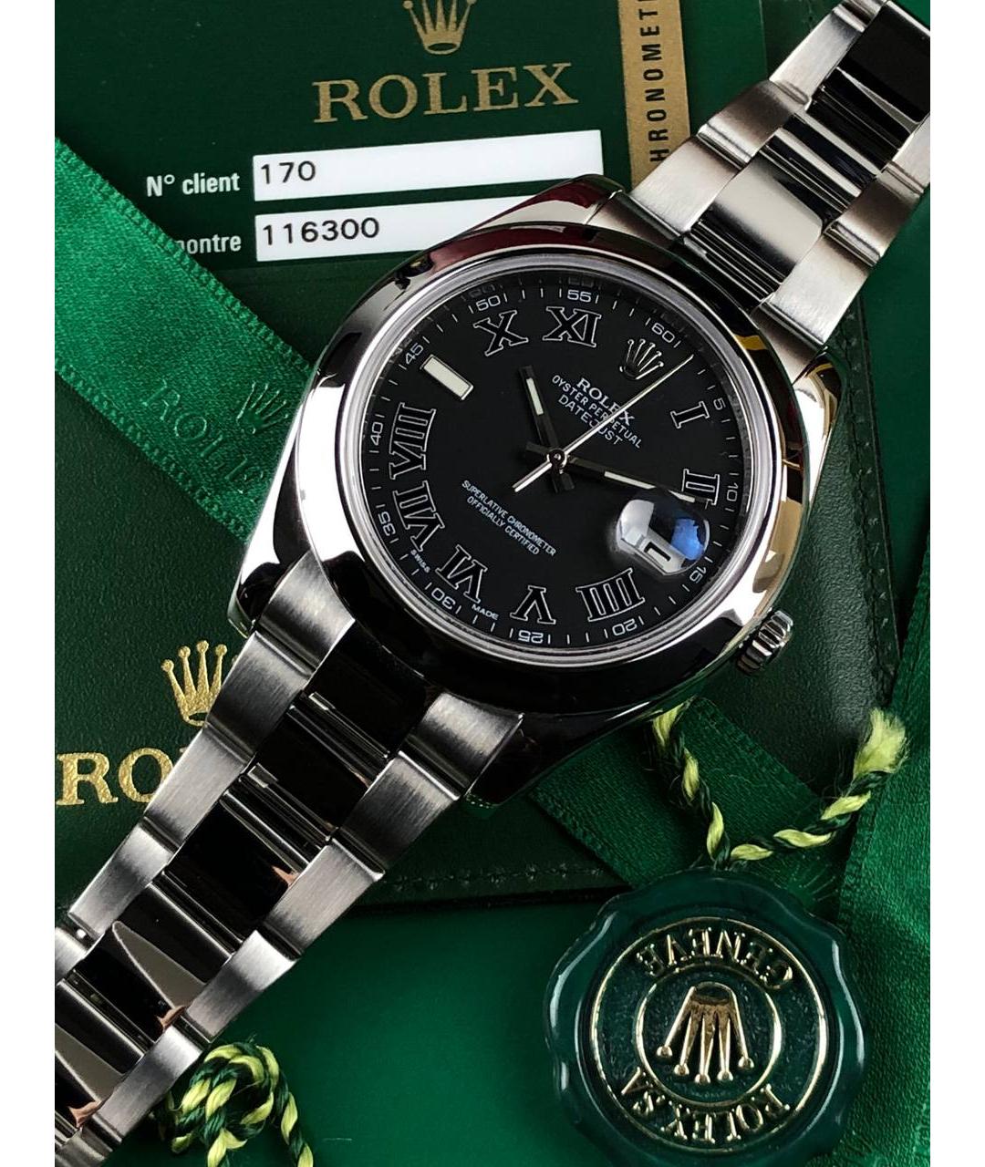 ROLEX Черные часы, фото 2