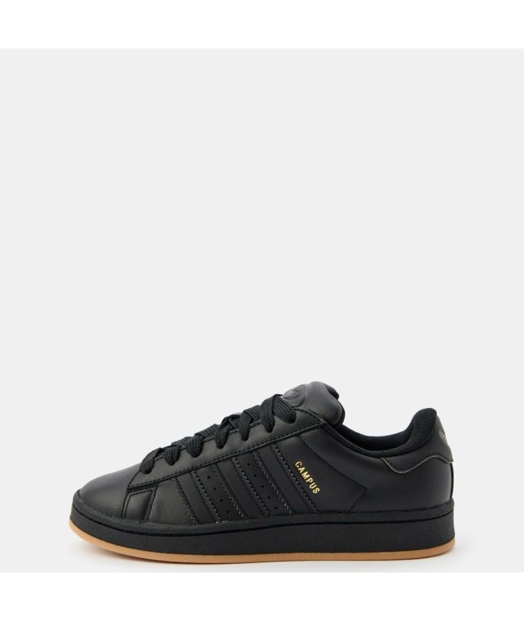 ADIDAS Черные кожаные кроссовки, фото 2