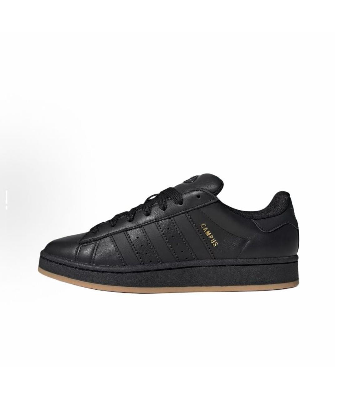 ADIDAS Черные кожаные кроссовки, фото 3