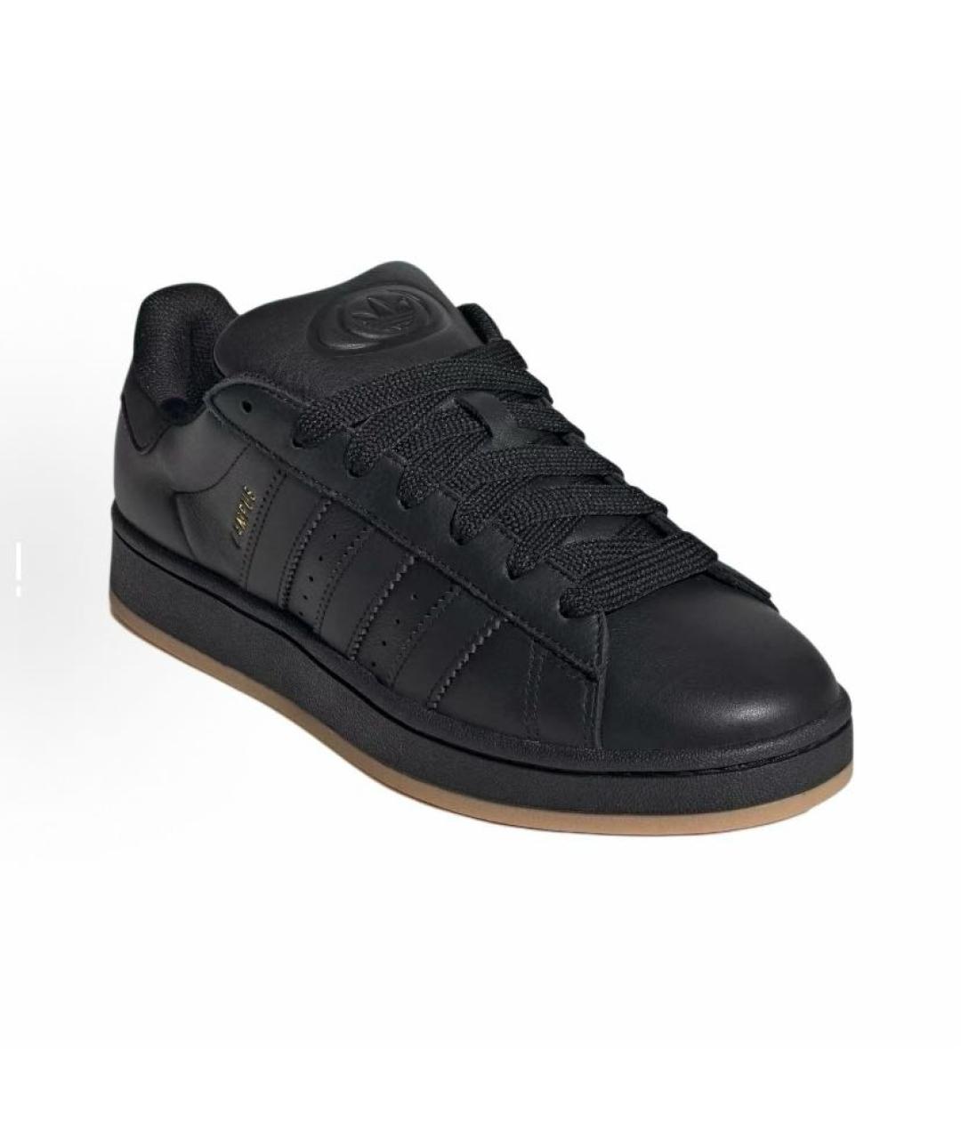 ADIDAS Черные кожаные кроссовки, фото 4