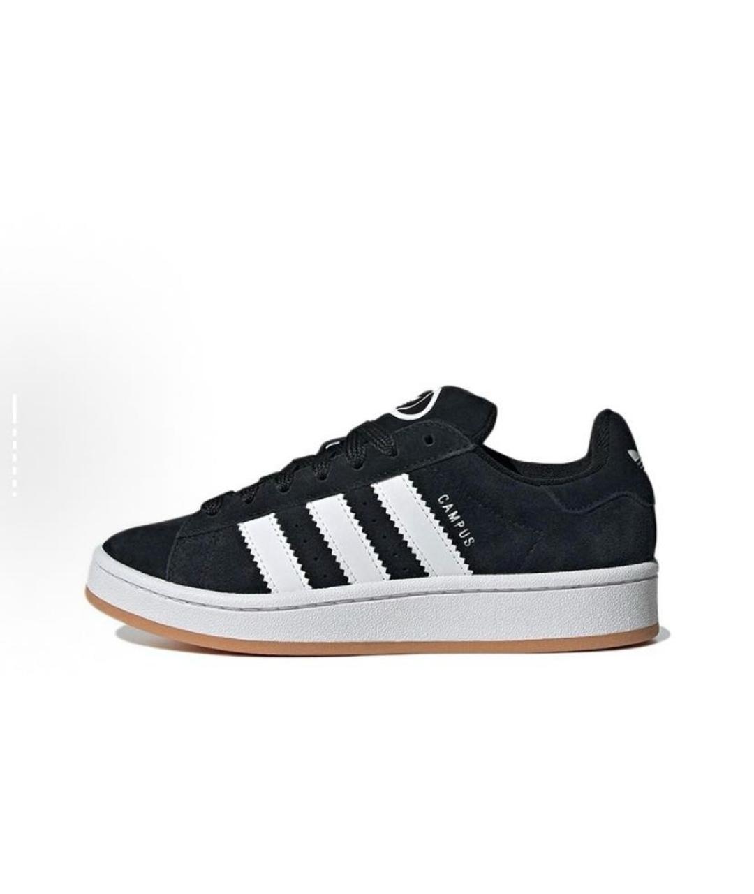 ADIDAS Черные замшевые кроссовки, фото 3