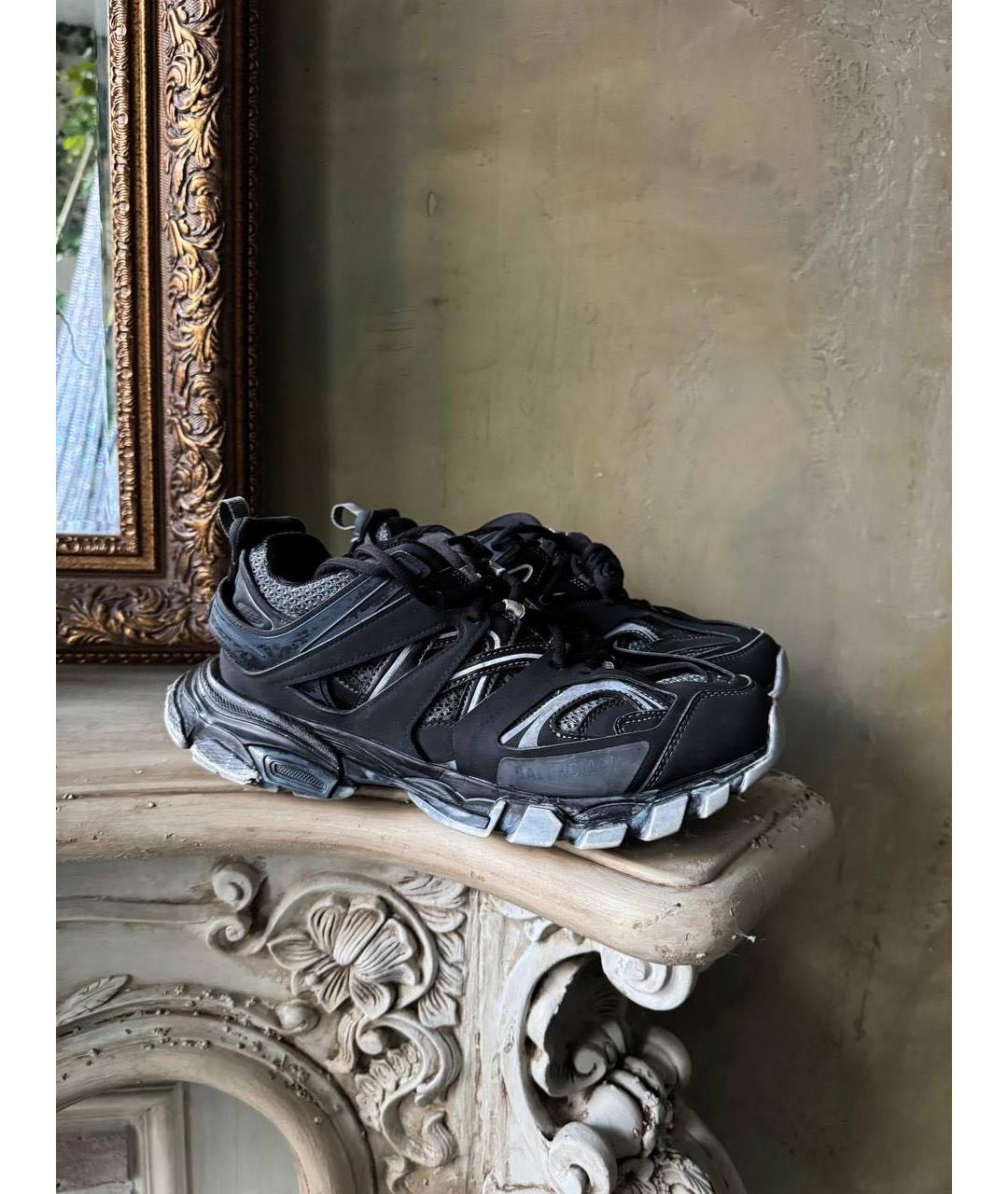 BALENCIAGA Черные низкие кроссовки / кеды, фото 4