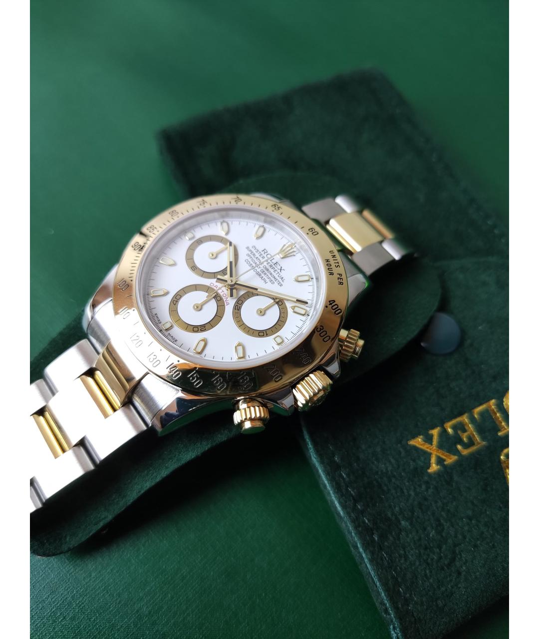 ROLEX Белые часы из желтого золота, фото 4