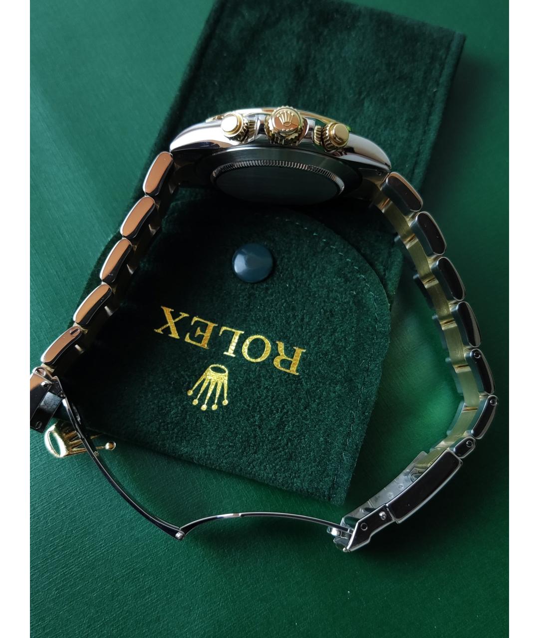 ROLEX Белые часы из желтого золота, фото 5