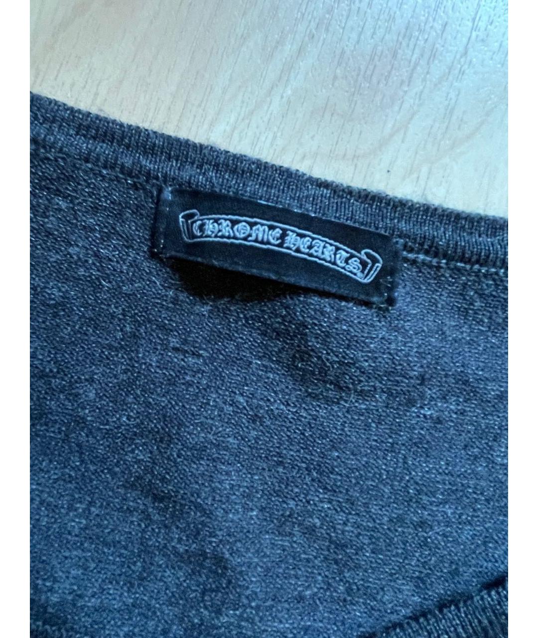 CHROME HEARTS Антрацитовое шерстяное повседневное платье, фото 3