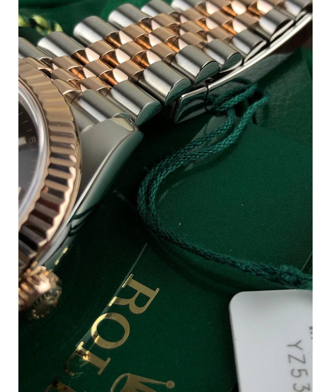 ROLEX Коричневые часы из розового золота, фото 7