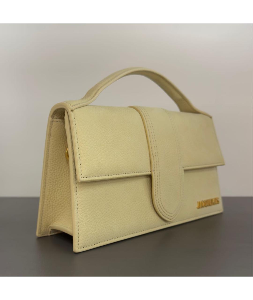 JACQUEMUS Бежевая кожаная сумка тоут, фото 2