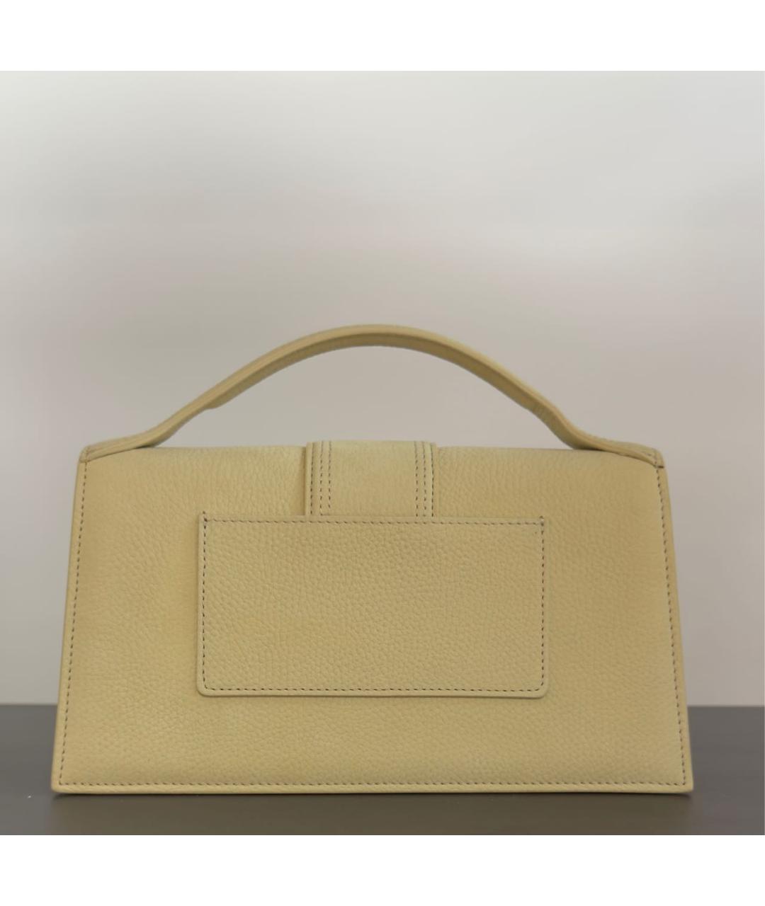JACQUEMUS Бежевая кожаная сумка тоут, фото 3