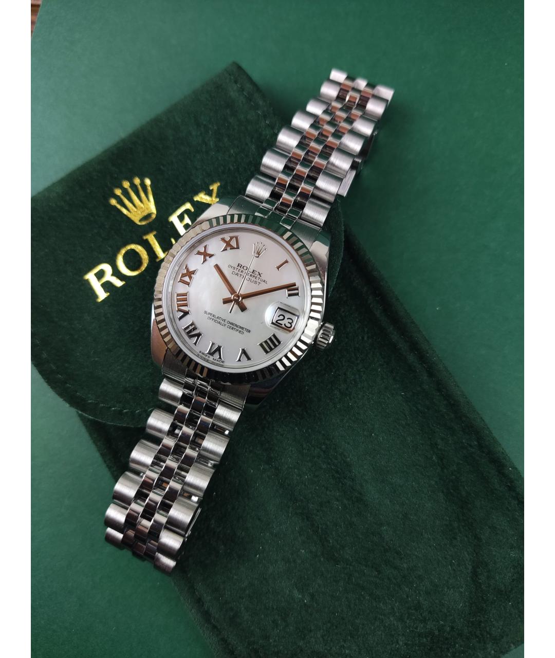 ROLEX Белые часы из белого золота, фото 4