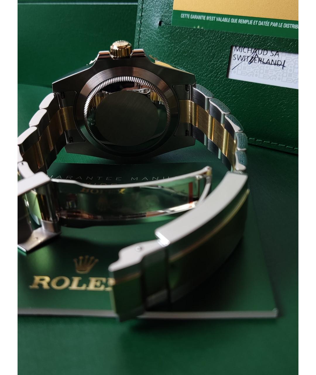 ROLEX Темно-синие часы из желтого золота, фото 6