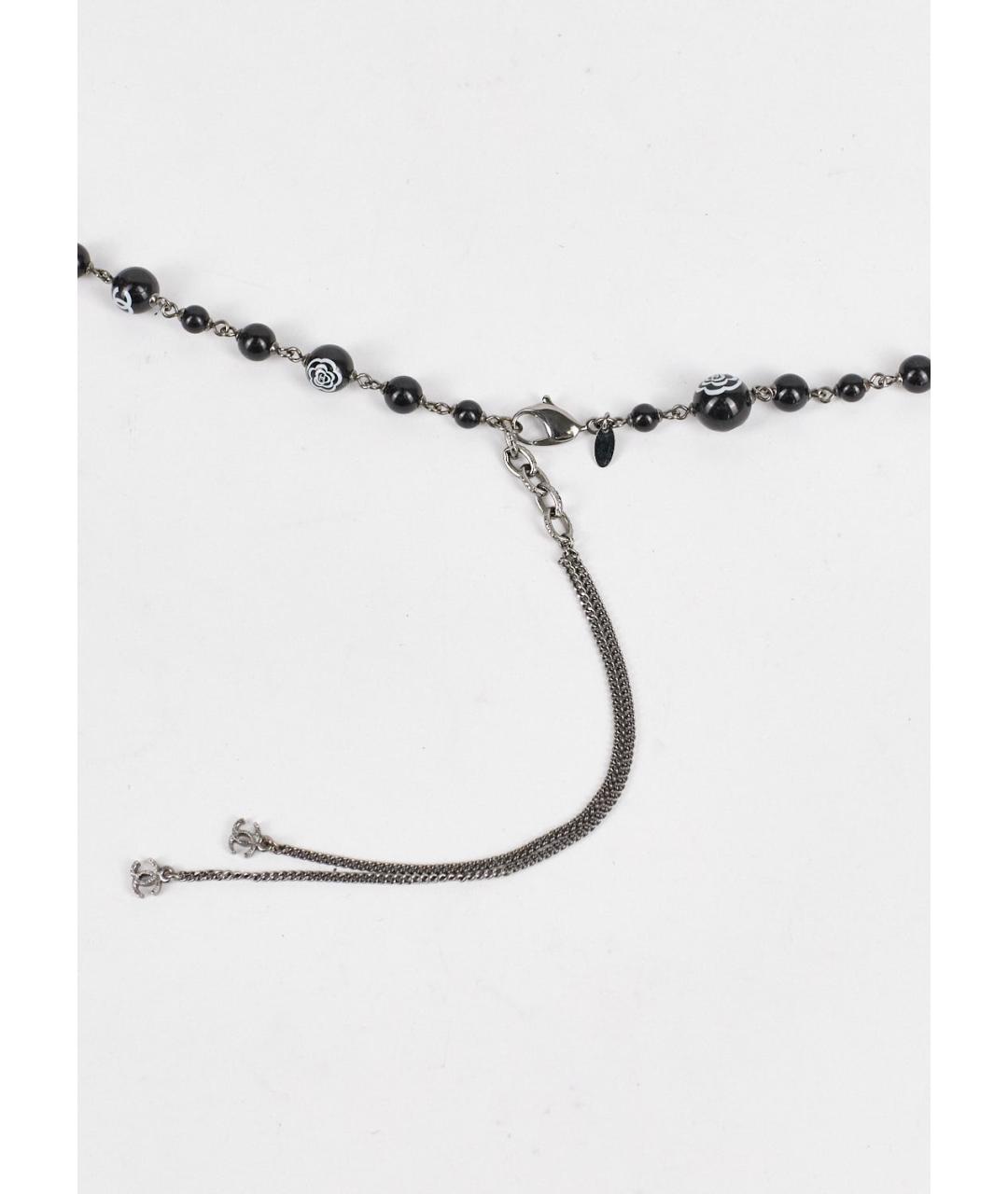 CHANEL Черное пластиковое колье, фото 4