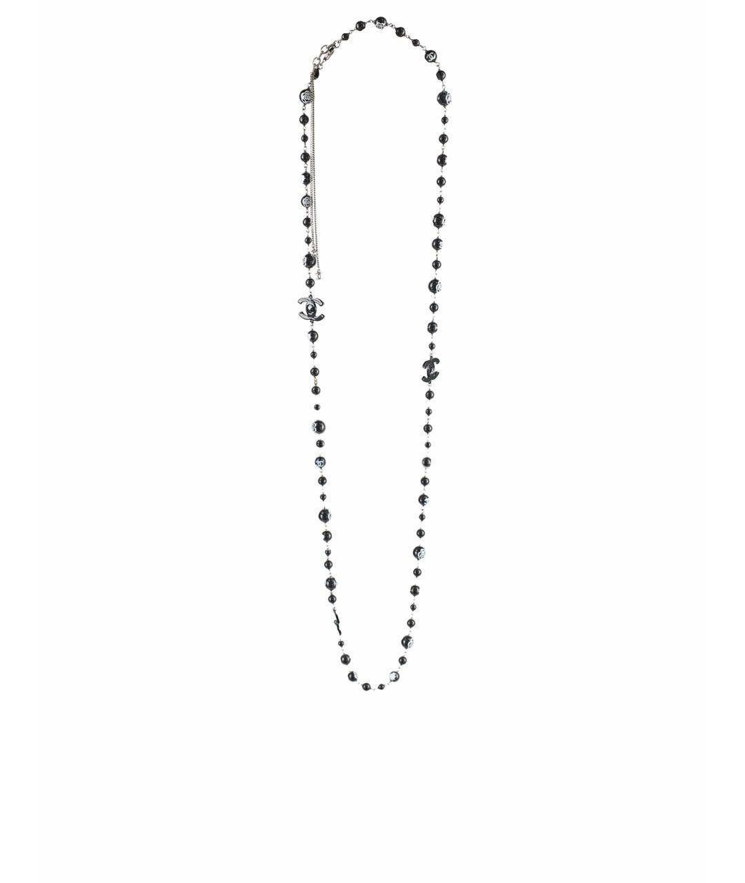 CHANEL Черное пластиковое колье, фото 1