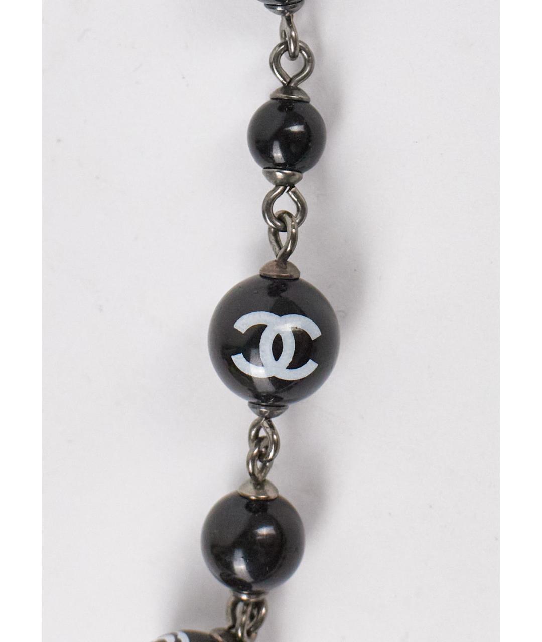 CHANEL Черное пластиковое колье, фото 3
