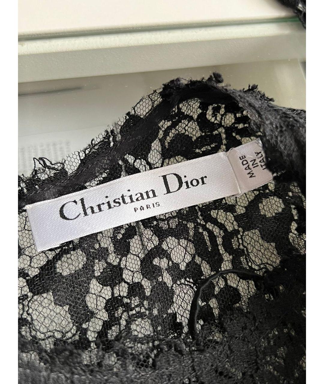 CHRISTIAN DIOR Черное хлопковое вечернее платье, фото 3