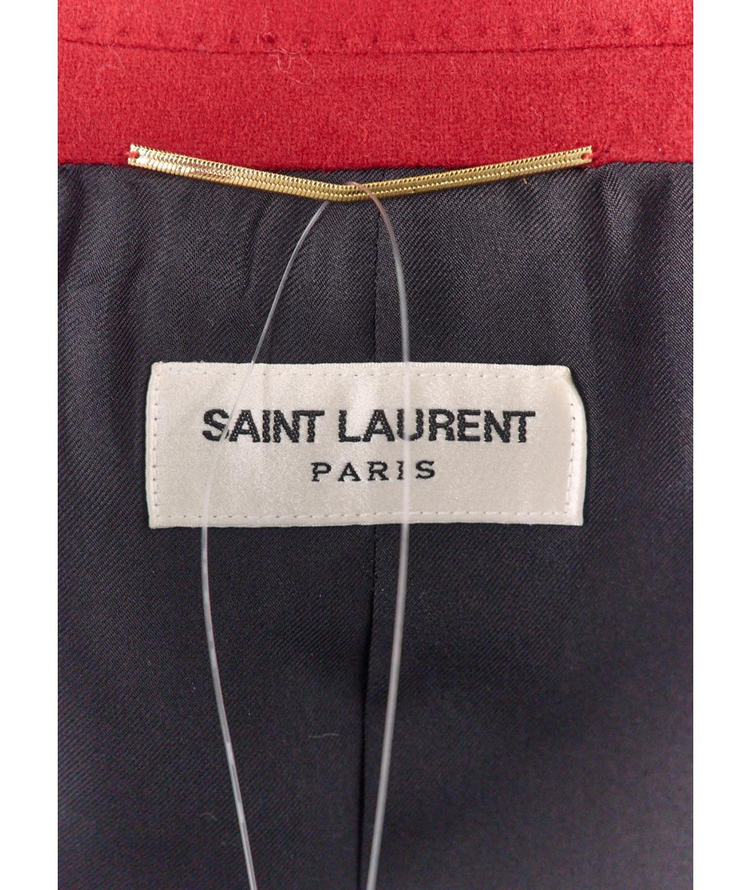 SAINT LAURENT Красный шерстяной жакет/пиджак, фото 4