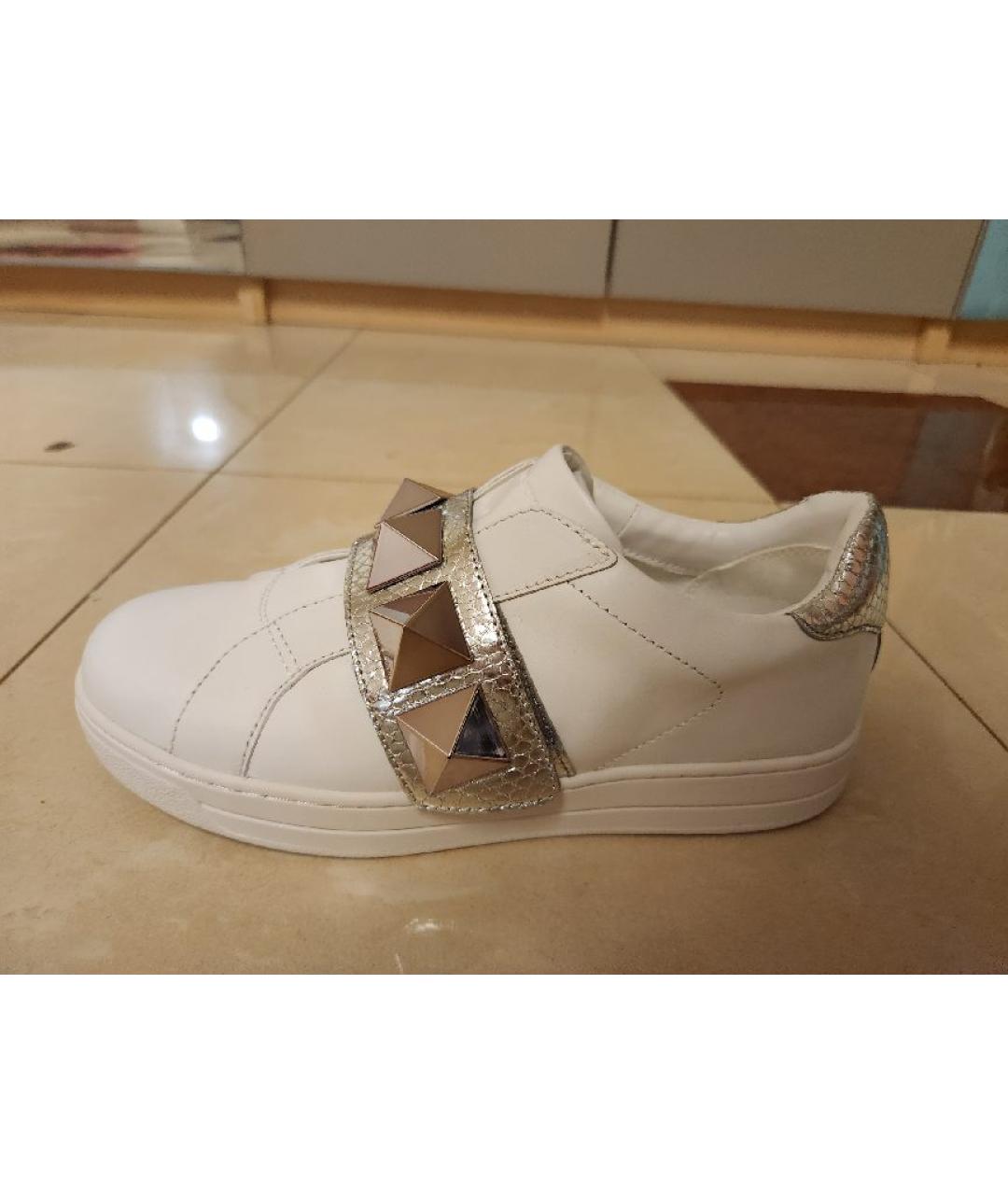 MICHAEL KORS Белые кожаные кроссовки, фото 9