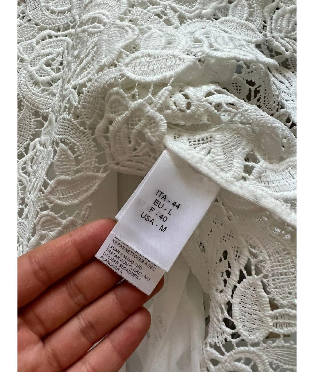 ERMANNO SCERVINO Белая хлопковая футболка, фото 7