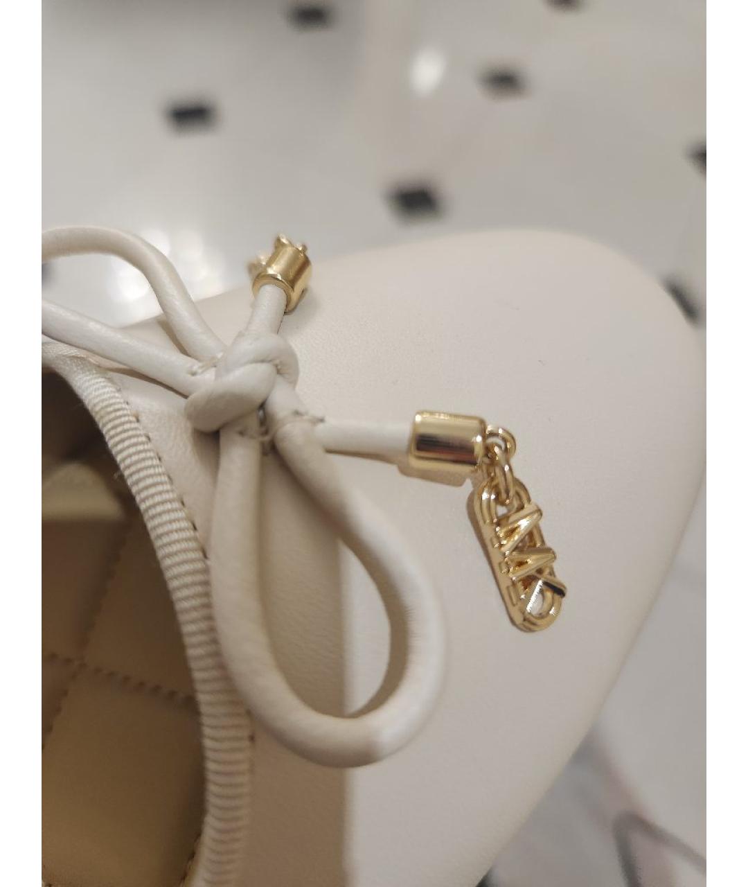 MICHAEL KORS Бежевые кожаные балетки, фото 7