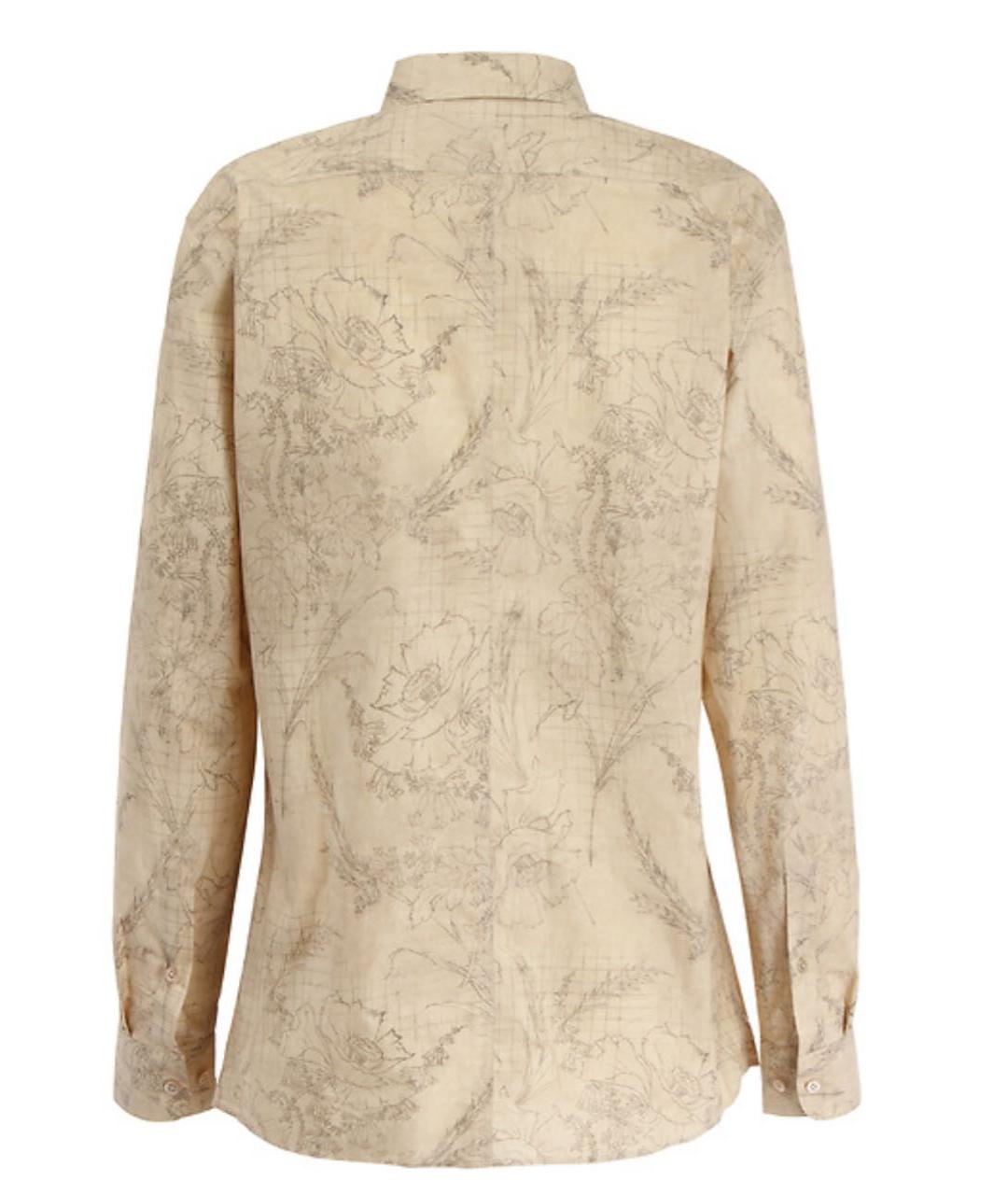 DRIES VAN NOTEN Бежевая хлопковая рубашка, фото 2
