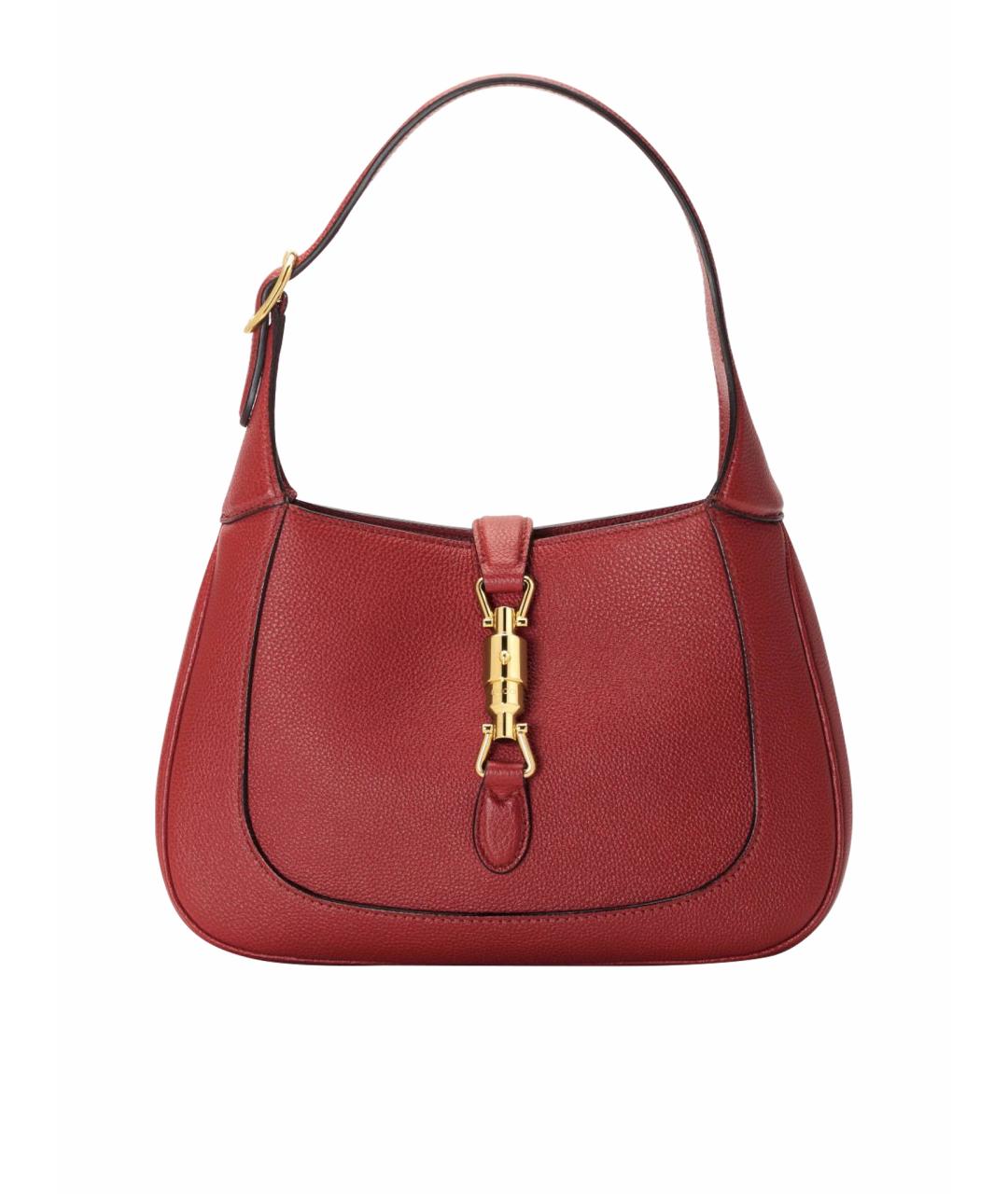 GUCCI Бордовая кожаная сумка с короткими ручками, фото 1