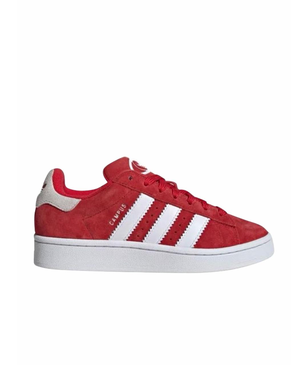 ADIDAS Красные замшевые кроссовки, фото 1