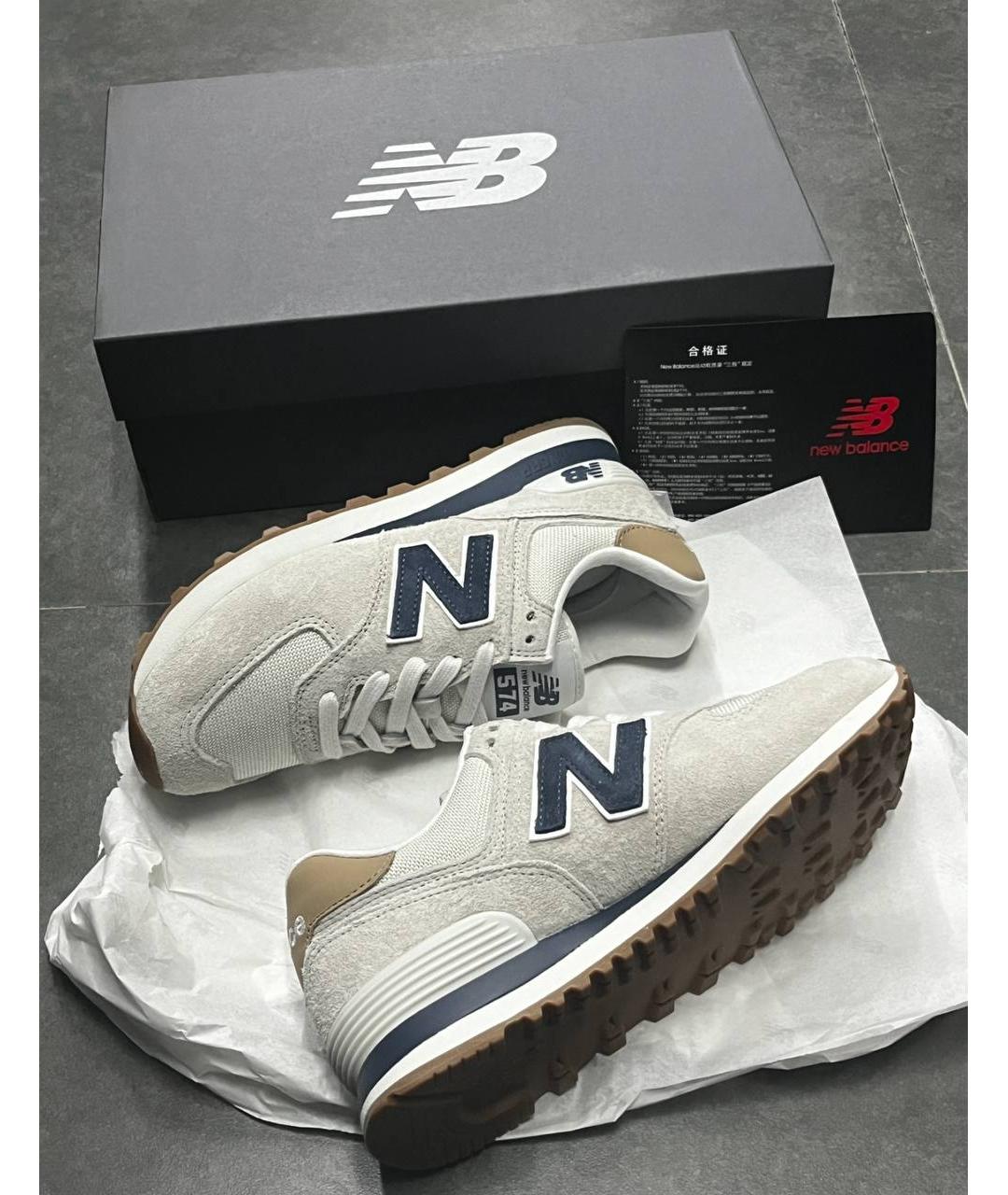 NEW BALANCE Белые низкие кроссовки / кеды, фото 2