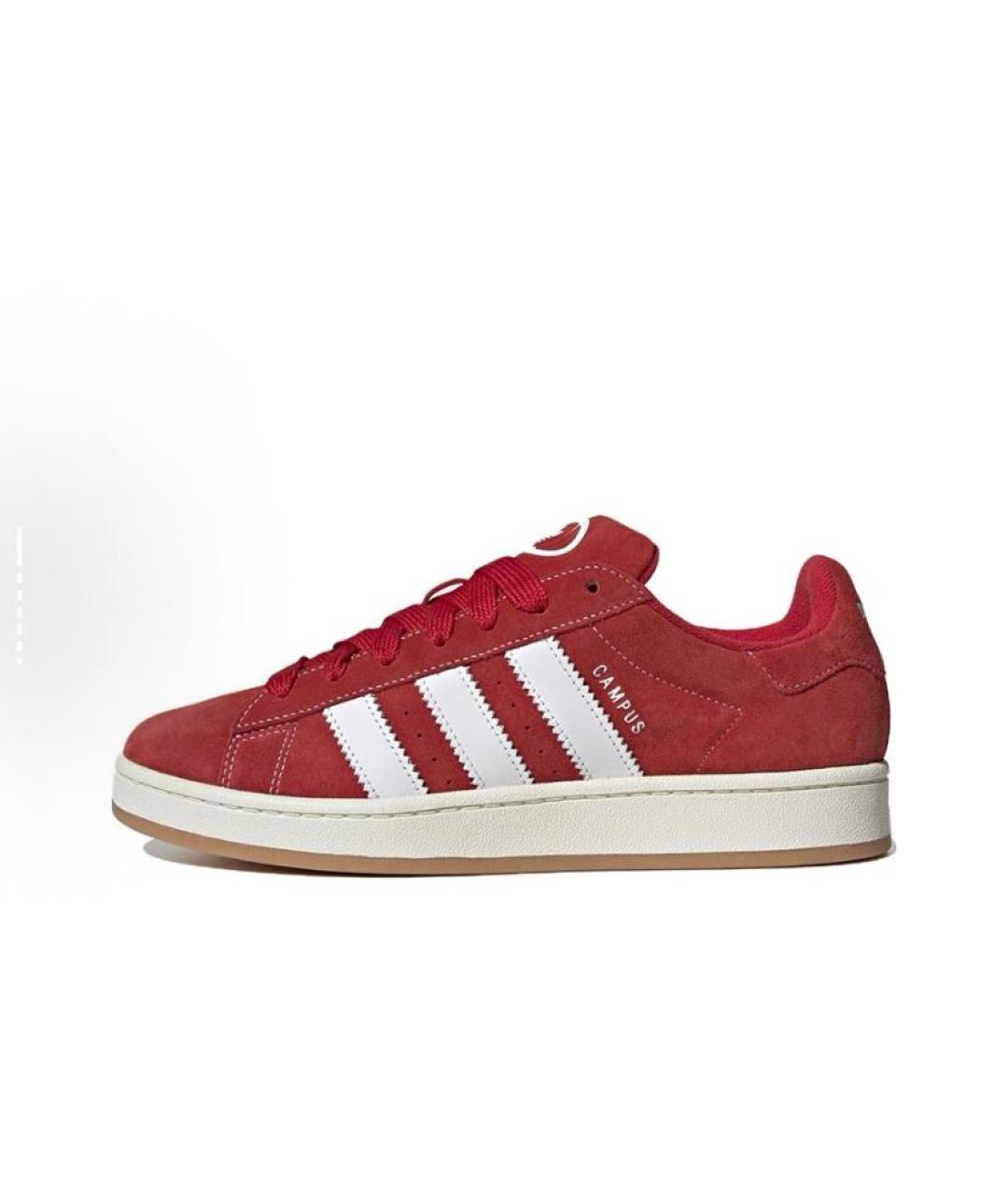 ADIDAS Красные замшевые кроссовки, фото 2