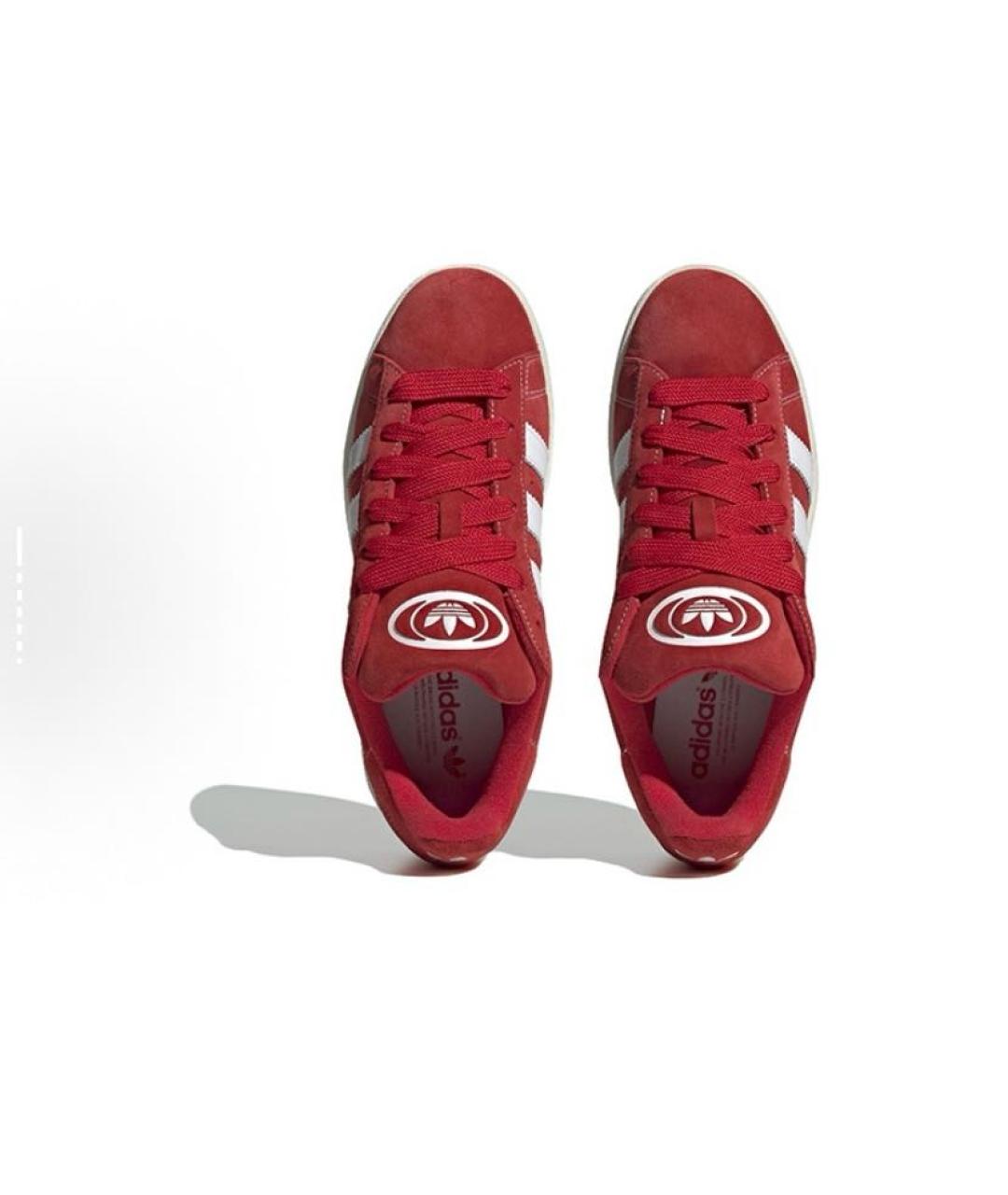 ADIDAS Красные замшевые кроссовки, фото 5