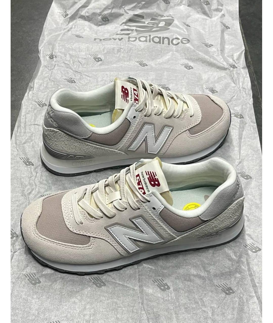 NEW BALANCE Белые низкие кроссовки / кеды, фото 4